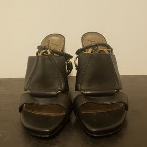 LANVIN leather with golden straps
